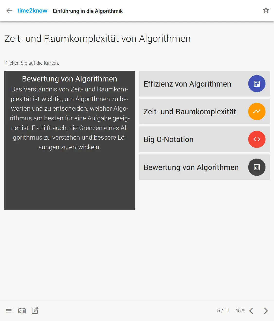 screenshot-ibt_8280-2024.05.25-13_43_46 Screenshot einer explorativen Seite zur Zeit- und Raumkomplexität von Algorithmen aus dem time2know Online-Kurs Algorithmen in der Programmierung