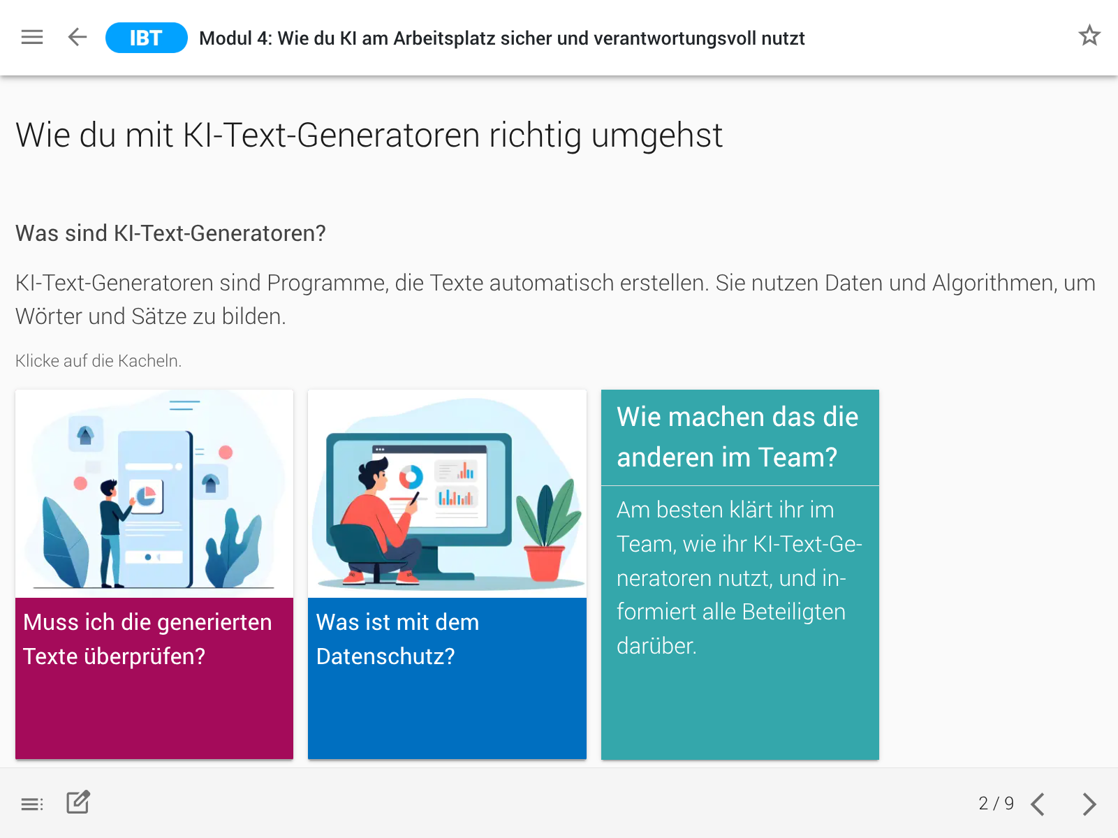 Screenshot zum Kurs Basiswissen KI für alle