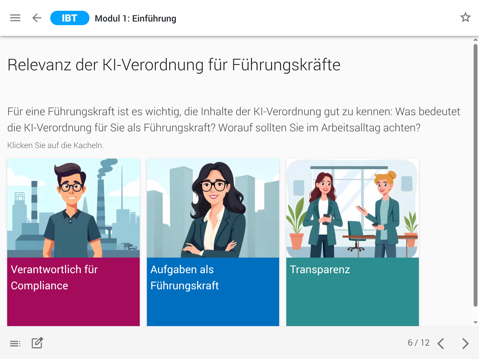 Screenshot zum Kurs Basiswissen KI für Führungskräfte